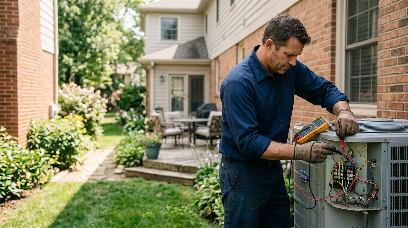 HVAC technician working near Billerica, MA